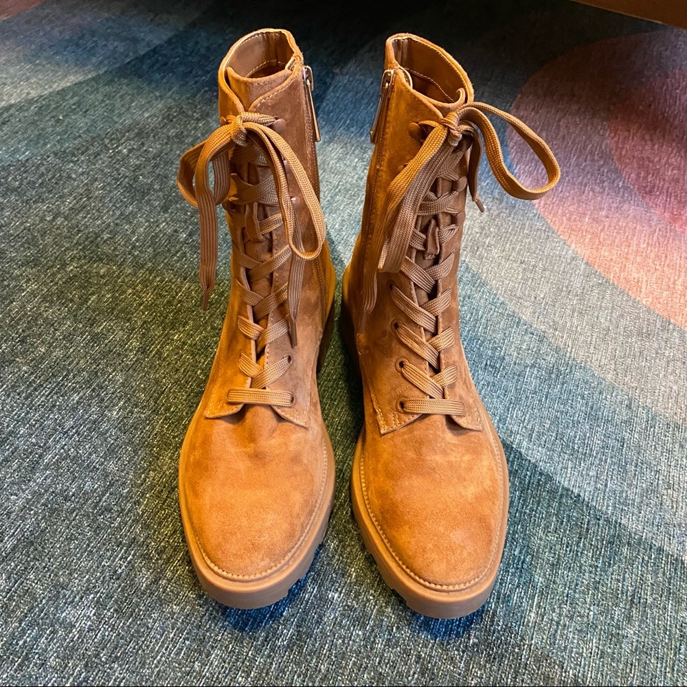 Dolce Vita Lottie Boots in Saddle Suede, Size 6.5 (fits 7)
